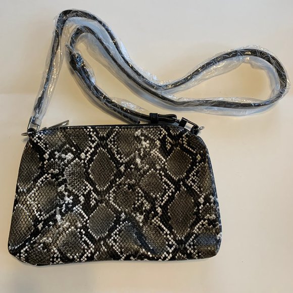 Carlos Santana Handbags - Carlos Santana Faux Python Crossbody Handbag Purse